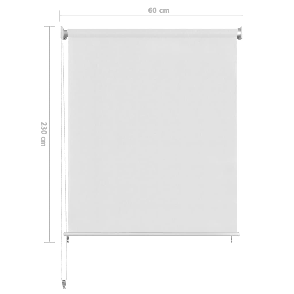 Rolgordijn voor buiten 65(B)x230(H) cm HDPE wit