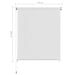 Rolgordijn voor buiten 65(B)x230(H) cm HDPE wit