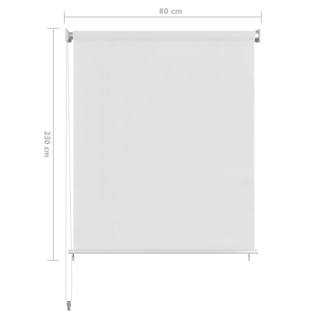 Rolgordijn voor buiten 85(B)x230(H) cm HDPE wit