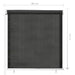Rolgordijn voor buiten 85(B)x140(H) cm antracietkleurig