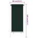 Rolgordijn voor buiten 65(B)x140(H) cm HDPE donkergroen