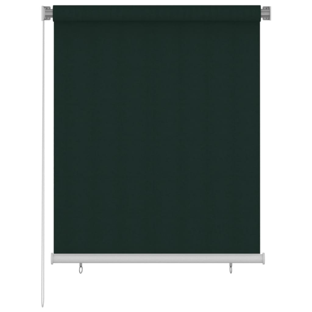 Rolgordijn voor buiten 125(B)x140(H) cm HDPE donkergroen