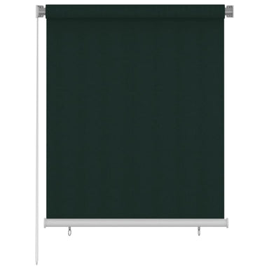 Rolgordijn voor buiten 125(B)x140(H) cm HDPE donkergroen