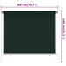 Rolgordijn voor buiten 185(B)x140(H) cm HDPE donkergroen