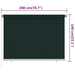 Rolgordijn voor buiten 205(B)x140(H) cm HDPE donkergroen