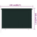 Rolgordijn voor buiten 225(B)x140(H) cm HDPE donkergroen