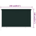 Rolgordijn voor buiten 245(B)x140(H) cm HDPE donkergroen