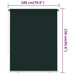 Rolgordijn voor buiten 185(B)x230(H) cm HDPE donkergroen