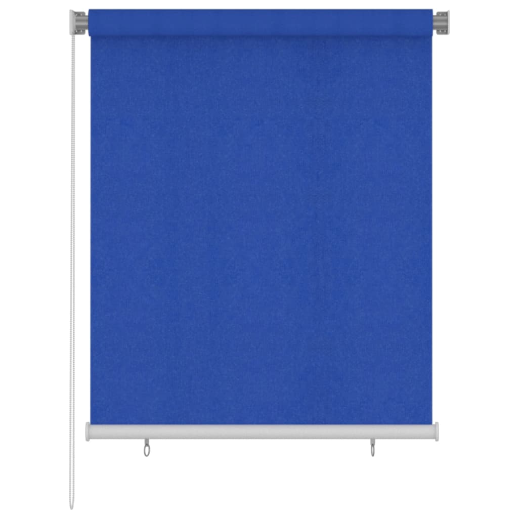 Rolgordijn voor buiten 125(B)x140(H) cm HDPE blauw