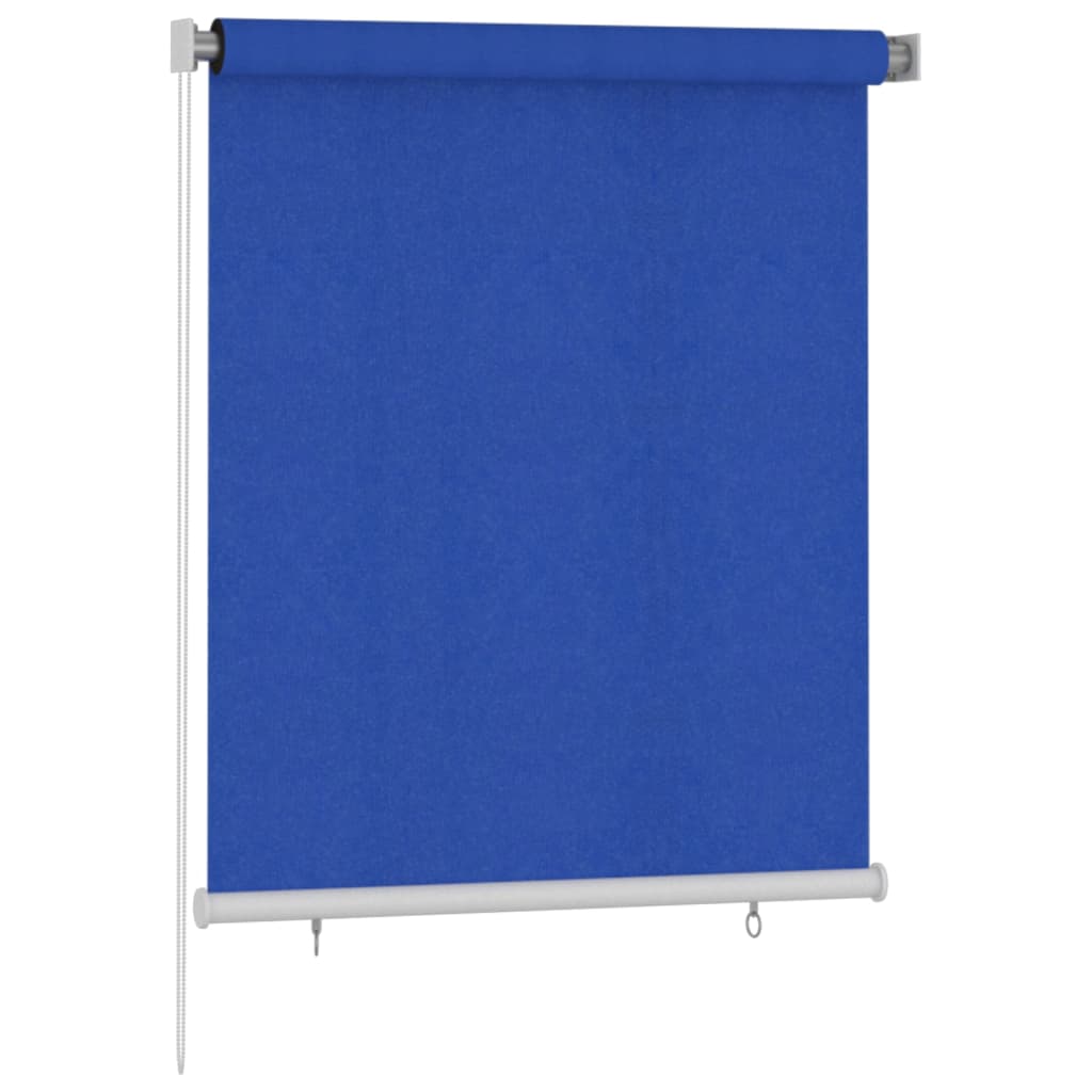Rolgordijn voor buiten 125(B)x140(H) cm HDPE blauw
