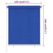 Rolgordijn voor buiten 125(B)x140(H) cm HDPE blauw
