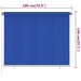 Rolgordijn voor buiten 185(B)x140(H) cm HDPE blauw