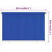 Rolgordijn voor buiten 225(B)x140(H) cm HDPE blauw
