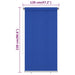 Rolgordijn voor buiten 125(B)x230(H) cm HDPE blauw