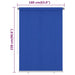 Rolgordijn voor buiten 165(B)x230(H) cm HDPE blauw
