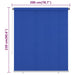 Rolgordijn voor buiten 205(B)x230(H) cm HDPE blauw