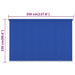 Rolgordijn voor buiten 355(B)x230(H) cm HDPE blauw