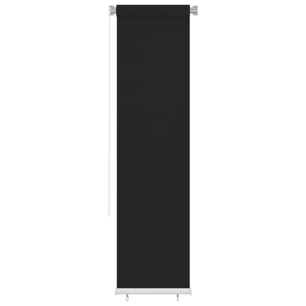 Rolgordijn voor buiten 65(B)x230(H) cm HDPE zwart