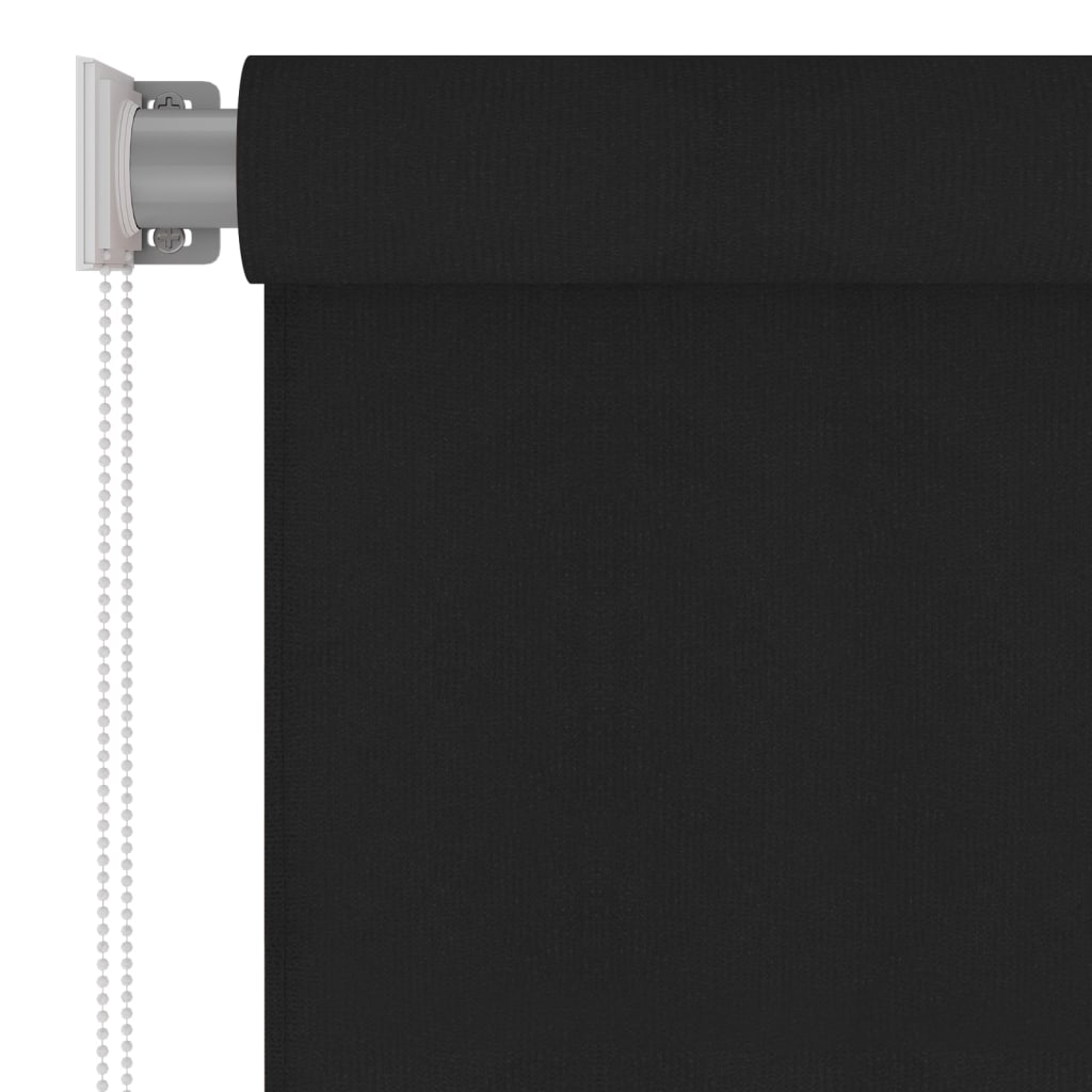 Rolgordijn voor buiten 65(B)x230(H) cm HDPE zwart