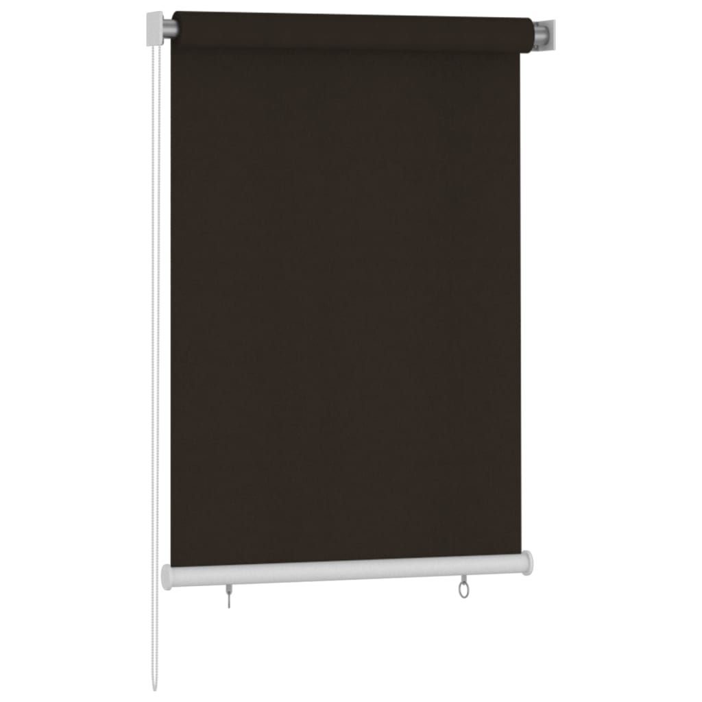 Rolgordijn voor buiten 105(B)x140(H) cm HDPE bruin