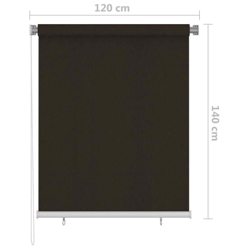 Rolgordijn voor buiten 125(B)x140(H) cm bruin