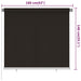 Rolgordijn voor buiten 165(B)x140(H) cm HDPE bruin