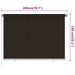 Rolgordijn voor buiten 205(B)x140(H) cm HDPE bruin