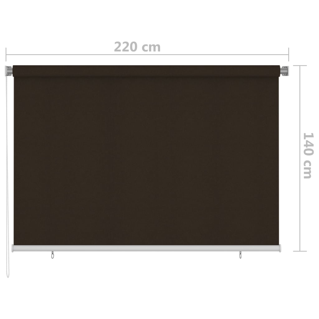 Rolgordijn voor buiten 225(B)x140(H) cm bruin
