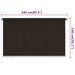 Rolgordijn voor buiten 245(B)x140(H) cm HDPE bruin