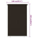 Rolgordijn voor buiten 145(B)x230(H) cm HDPE bruin