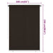 Rolgordijn voor buiten 165(B)x230(H) cm HDPE bruin