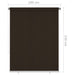 Rolgordijn voor buiten 185(B)x230(H) cm bruin