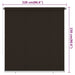 Rolgordijn voor buiten 225(B)x230(H) cm HDPE bruin