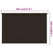 Rolgordijn voor buiten 355(B)x230(H) cm HDPE bruin