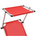 Ligbedden inklapbaar met dak 2 st aluminium en textileen rood