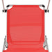 Ligbedden inklapbaar met dak 2 st aluminium en textileen rood
