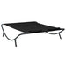 Loungebed stof zwart