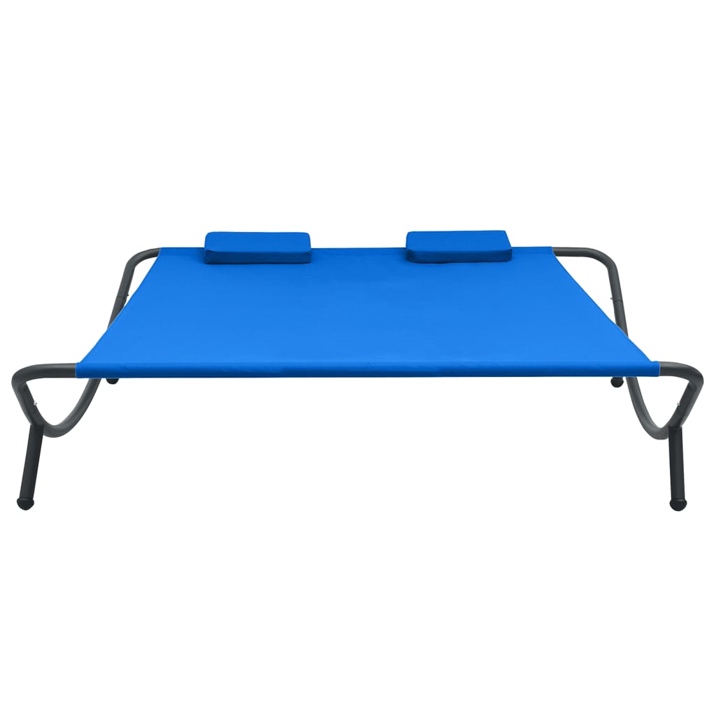 Loungebed stof blauw