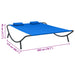 Loungebed stof blauw