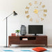 3D-wandklok modern XXL 100 cm goudkleurig