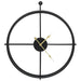 Wandklok 52 cm ijzer zwart