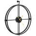 Wandklok 52 cm ijzer zwart