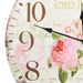 Wandklok vintage stijl 60 cm bloemen