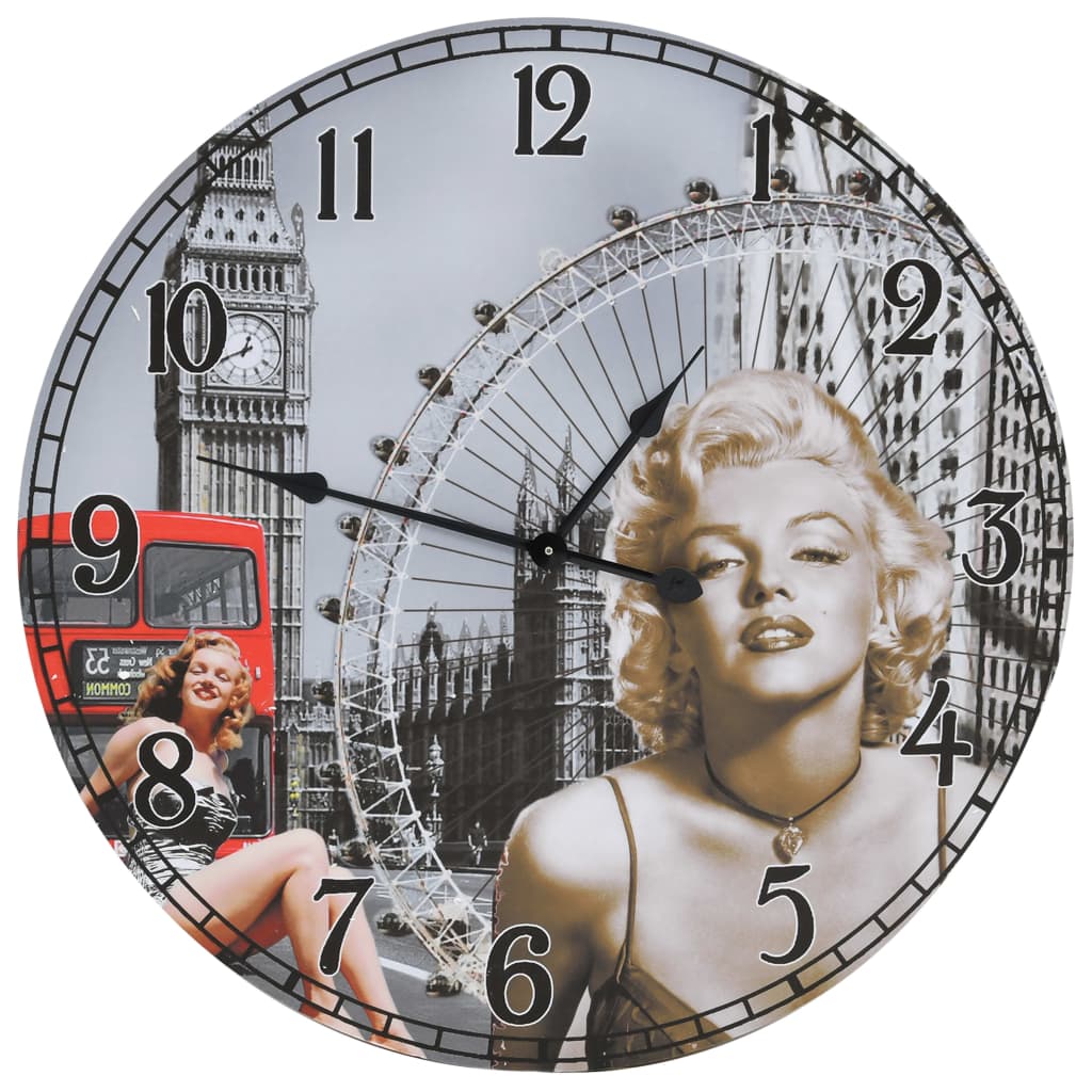 Wandklok vintage stijl 60 cm