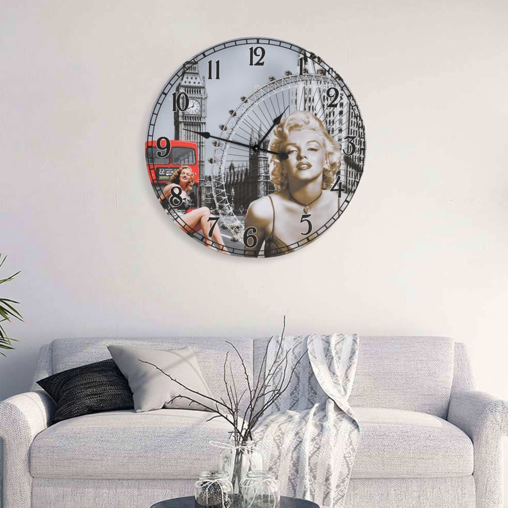Wandklok vintage stijl 60 cm