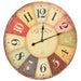 Wandklok vintage stijl 60 cm meerkleurig