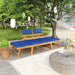 Tuinbank Met Kussens 2-In-1 190 Cm Massief Acaciahout Blauw