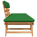 Tuinbank Met Kussens 2-In-1 190 Cm Massief Acaciahout Bruin en groen