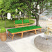 Tuinbank Met Kussens 2-In-1 190 Cm Massief Acaciahout Bruin en groen