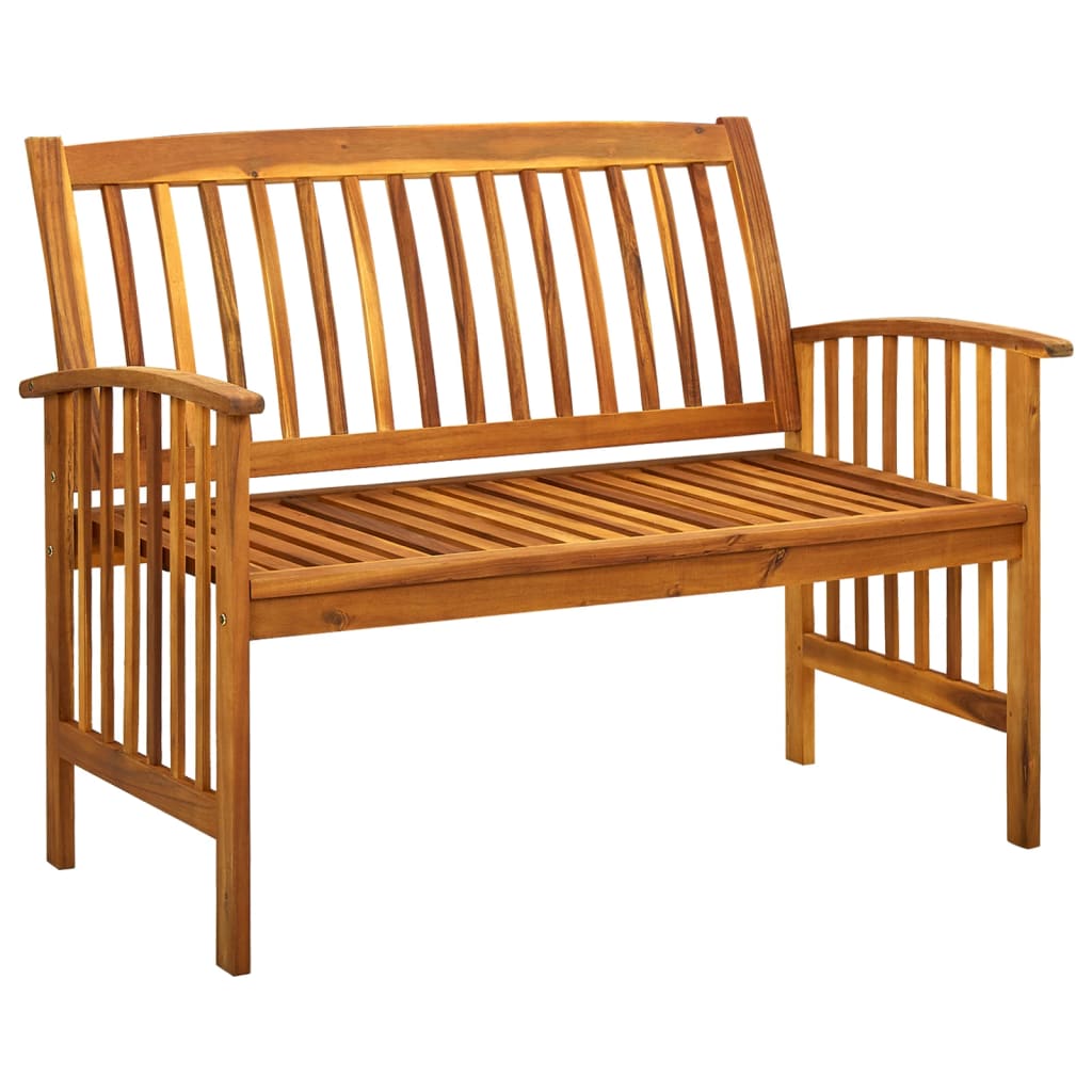 Tuinbank Met Kussen 119 Cm Massief Acaciahout crème